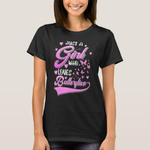 T-shirt Vintage Juste Une Fille Qui Aime Les Papillons