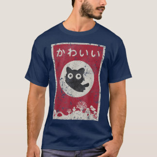 T-shirt Vintage Kawaii Cat Anime