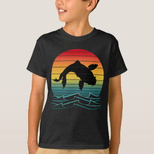 T-shirt Vintage Koi Fish Coucher de soleil