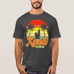 T-shirt Vintage Kona Beach Hawaï Surf Hawaïen Surfing 70