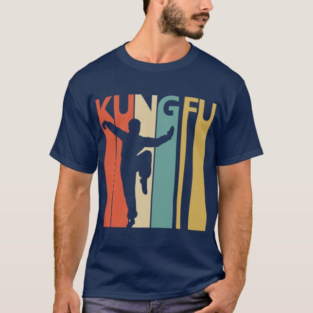 T-shirt Vintage Kung Fu funny (Devant)