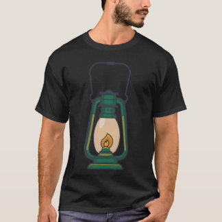T-shirt Vintage Lantern Minimalist Camping Gear