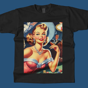 T-shirt Vintage Las Vegas Casino Pin Up