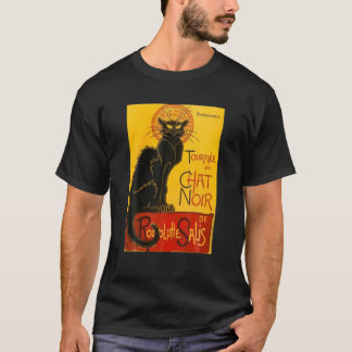 T-shirt Vintage Le Conversation Noir Black Cat Paris