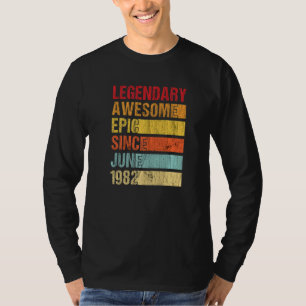 T-shirt Vintage légendaire épique stupéfiant depuis juin 1