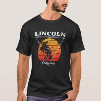 T-shirt Vintage Lincoln California Palm Trees CA Retro