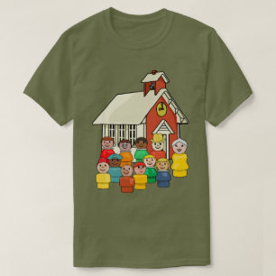 T-shirt Vintage Little People Photo de l'école