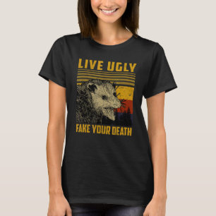 T-shirt Vintage Live laid Fake Your Death Possum