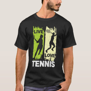 T-shirt Vintage Live Love Tennis Lecteur Sports Athlete Co
