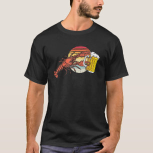 T-shirt Vintage Lobsters Food Drinks Vacationing Illustrat