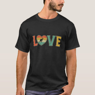 T-shirt Vintage Love Kangaroo Retro Les années 70 80S Hear