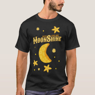 T-shirt Vintage Lunar Faith Love and Moonshine