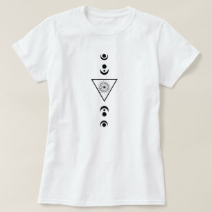 T-shirt Vintage Lune noire étoile Soleil noir Retro Magie