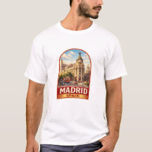 Vintage Madrid Spain Travel Poster Style Design