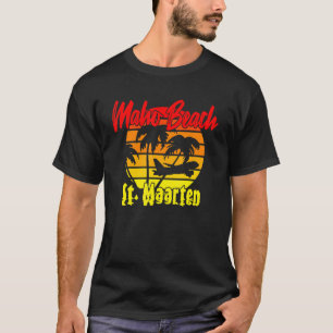 T-shirt Vintage Maho Beach Sunset St Maarten