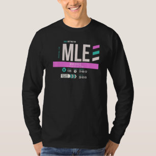 T-shirt Vintage Maldives Mile Airport Code Retro Travel Da