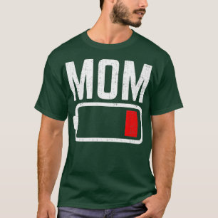T-shirt vintage maman faible batterie graphique parenté d