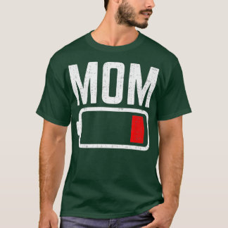 T-shirt vintage maman faible batterie graphique parenté dr