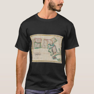 T-shirt Vintage Map of Massachusetts 1827