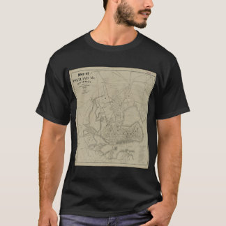 T-shirt Vintage Map of Portland Maine 1902 Oversized