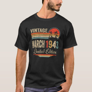 T-shirt Vintage mars 1943 Anniversaire de 79 ans