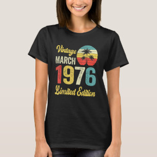 T-shirt Vintage Mars 1976 46 Anniversaire