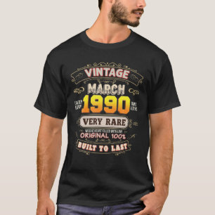 T-shirt Vintage Mars 1990 Edition Limitée Très Rare 32E