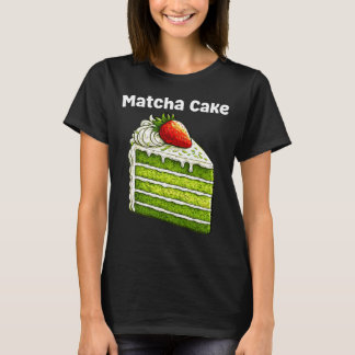 T-shirt Vintage Matcha Cake Green Tea Strawberry Dessert