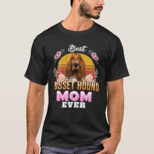 T-shirt Vintage Meilleur Basset Hound Maman Ever Mères Jou