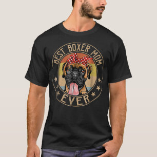 T-shirt Vintage Meilleur Boxer Maman Ever Amoureux des chi