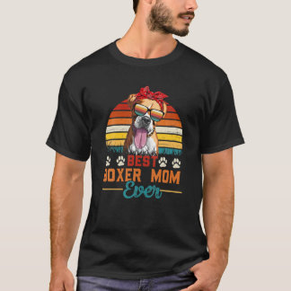 T-shirt Vintage Meilleur Boxer Maman Jamais Boxer Mama Fêt