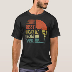 T-shirt Vintage Meilleur Chat Maman Ever Fête des Mères Ch