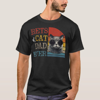 T-shirt Vintage Meilleur Chat Papa Jamais Chat Papa Cadeau