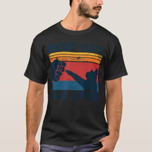 T-shirt Vintage Meilleur Chat Papa Jamais Chat Papa Fête d