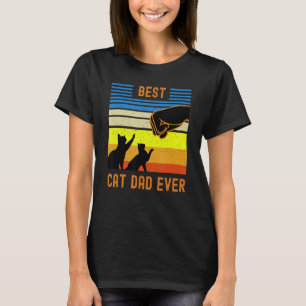T-shirt Vintage Meilleur Chat Papa Jamais T-Cat Papa