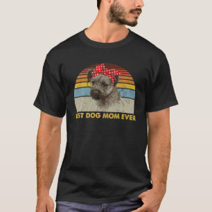 T-shirt Vintage Meilleur Chien Maman Jamais T Frontière Te