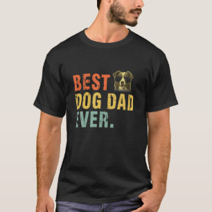 T-shirt Vintage Meilleur Chien Papa Jamais T Bordure Colli