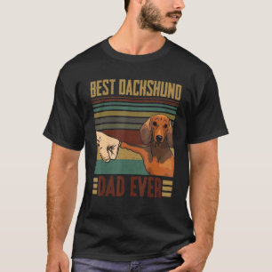 T-shirt Vintage Meilleur Dachshund Papa Jamais Chien Homme