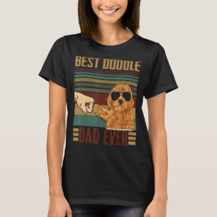 T-shirt Vintage Meilleur Doodle Papa Jamais Dog Hommes Fêt