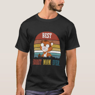 T-shirt Vintage Meilleur Ferret Maman Jamais Maman Mère