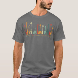 T-shirt Vintage Meilleur Mimi Jamais Mommy Guitare Fête de