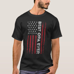 T-shirt Vintage Meilleur Opa Jamais Hommes Drapeau América