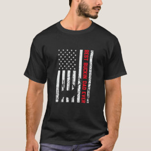 T-shirt Vintage Meilleur papa de Buckin Jamais Chasseur de