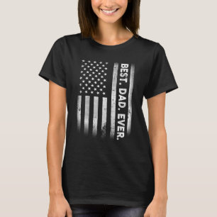T-shirt Vintage Meilleur papa Jamais Drapeau Américain Dis