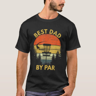 T-shirt Vintage Meilleur Papa Par Disque Golf Cadeau Homme