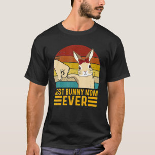 T-shirt Vintage Meilleur Rabbit Maman Ever Fun Rabbit Mère