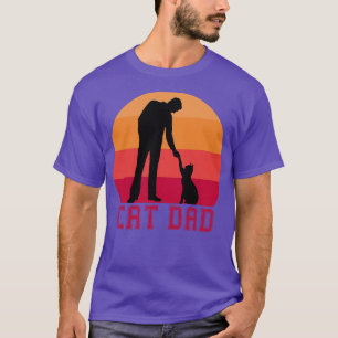 T-shirt Vintage Meilleur Rétro Chat Papa éternellement tee