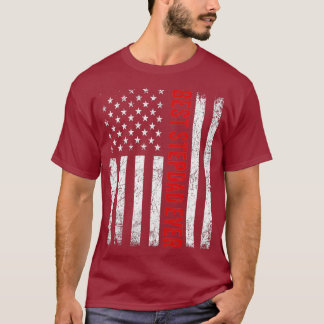 T-shirt Vintage Meilleur Stepdad jamais drapeau américain