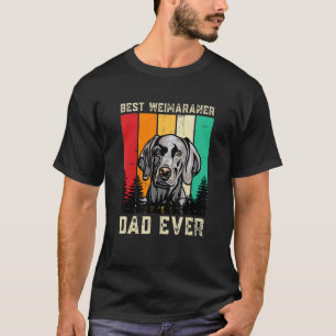 T-shirt Vintage Meilleur Weimarananer Papa Jamais Chien Pè