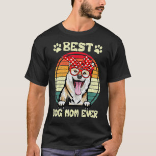 T-shirt Vintage Meilleure Shiba Inu Maman Ever Chien Mère